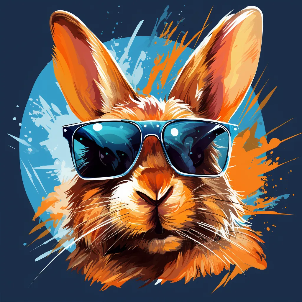 AI Artwork Generated by Midjourney - Bunny for T-shirt Design, shared on the LaPrompt marketplace.