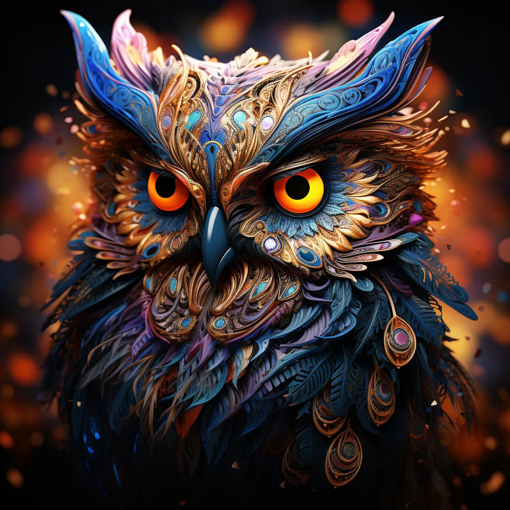 AI Artwork Generated by Midjourney - Magnificent Majestic Owl, shared on the LaPrompt marketplace.